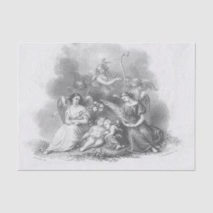 Engel und Engel Seidenpapier