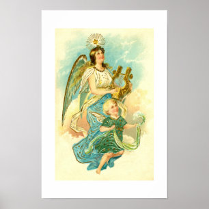 Engel und Kind Poster