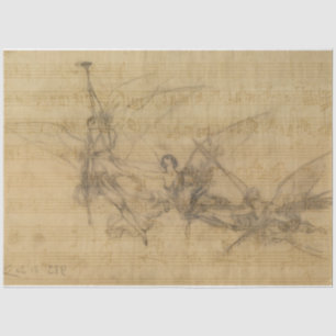 Engel und Musikdekoupage Seidenpapier