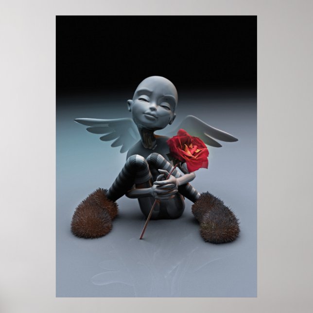 Engel und Rose Poster (Vorne)