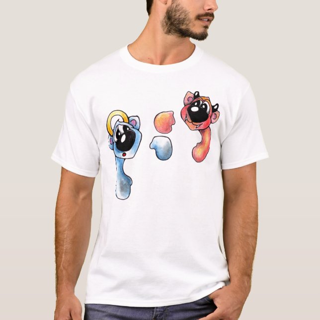 Engel und Teufel, Angel and Devil T-Shirt (Vorderseite)