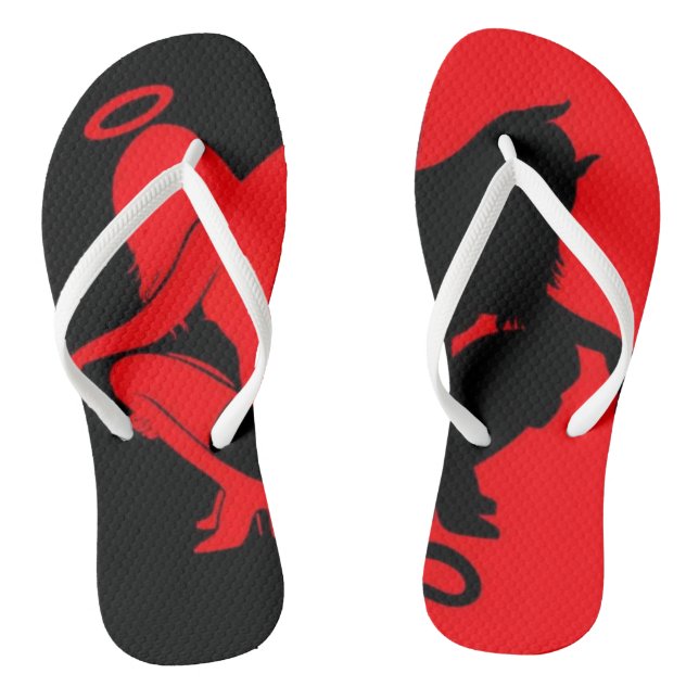 Engel und Teufel Flip Flops (Fußbett)