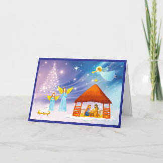 Engel verkünden Weihnachtskarte zur Geburt Feiertagskarte