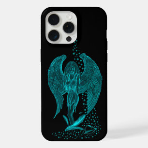 Engel verloren in Liebe, schwarzes und grünes Desi iPhone 15 Pro Max Hülle