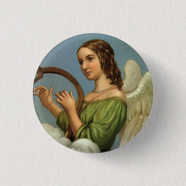 Engel Vintage Knopf Button (Vorderseite)