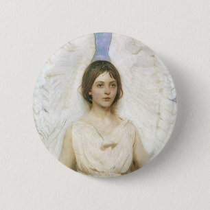 Engel von Abbott Thayer, Vintage Viktorianische Ku Button