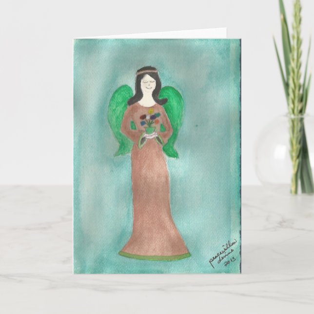 Engel von Erde… durch peacewillow Feiertagskarte (Vorderseite)