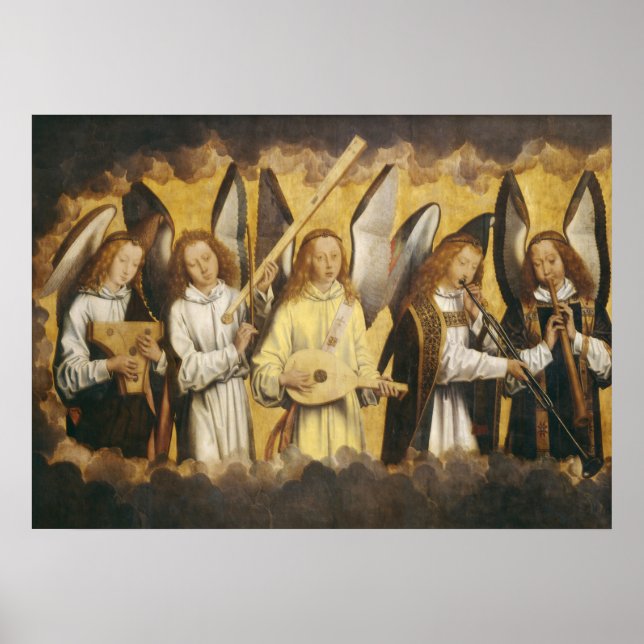 Engel von Hans Memling | links Tafel Poster (Vorne)