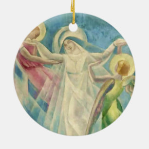 „Engel“ von mexikanischem Künstler Angel Zarraga Keramik Ornament