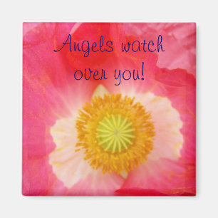 Engel wachen über dich! Magnet-Geschenke Rosa Rote Magnet