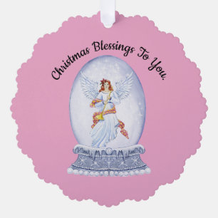 Engel-Wasserkugel-Weihnachts-Papier-Ornamentkarte Ornament Karte