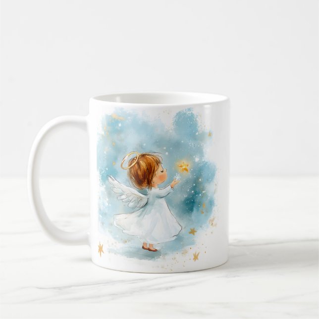 Engel-Weihnachts-Tasse Feiertagsgeschenk Kaffeetasse (Links)
