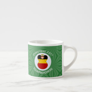 Engel Weihnachtsflagge Personalisiert Espressotasse