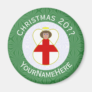 Engel-Weihnachtsflagge Personalized Magnet