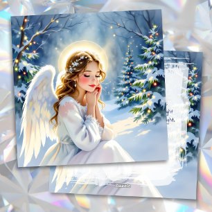 Engel Weihnachtsgedicht Personalisiert Feiertagskarte