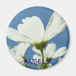 Engel! White Daisy Blume Wings Magnet Daisies