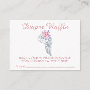 *~* Engel Wing Crystals Fether Girl Diaper Raffle Begleitkarte