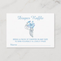 *~* Engel Wing Feathers Crystals Boy Diaper Raffle