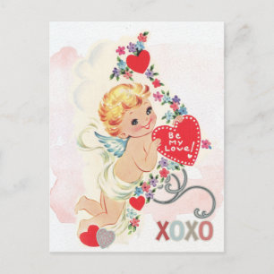 Engel xoxo rotes Herz Postkarte