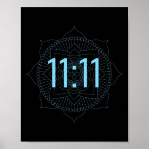 Engel Zahl 1111 Spirituelles Zeichen Glückbringend Poster