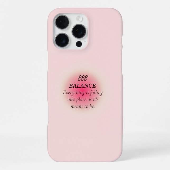 Engel Zahlen iPhone 16 Pro Max Hülle – Rosa Vibes (Rückseite)