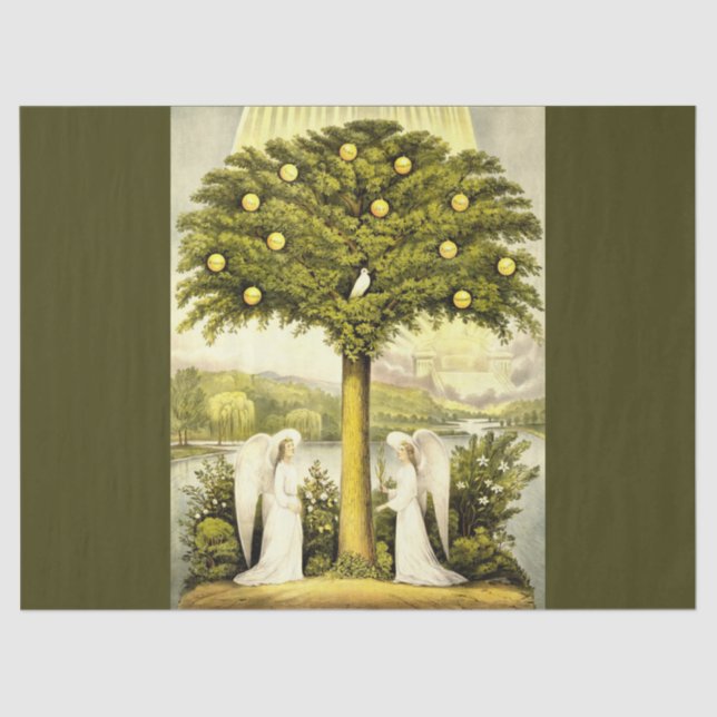 Engel Zeiten vergangenen Gewebes Papier (Vorderseite)