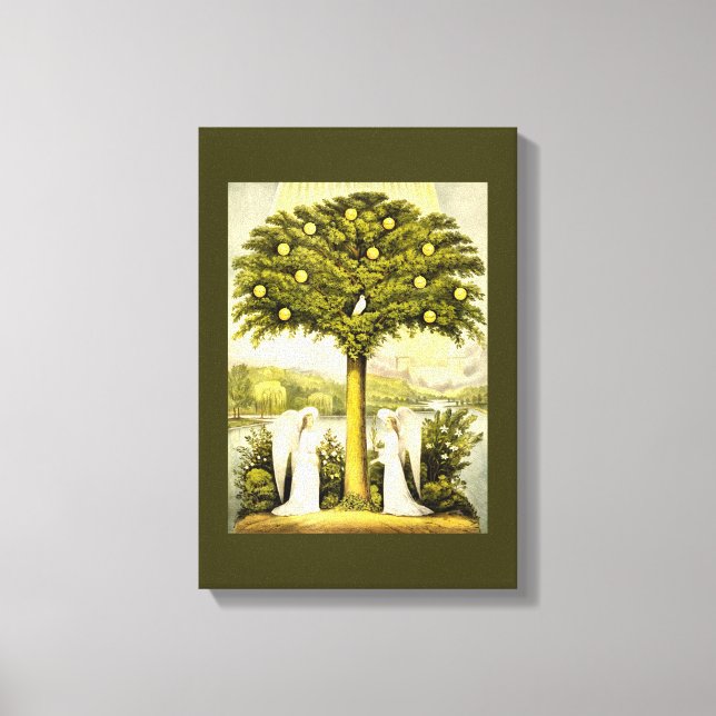 Engel Zeiten vorbei gewickelte Leinwand (Vorderseite)