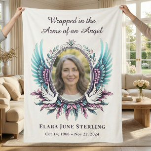 Engelarmes Gedenk-Suizidverlust Teal Lila Sherpadecke