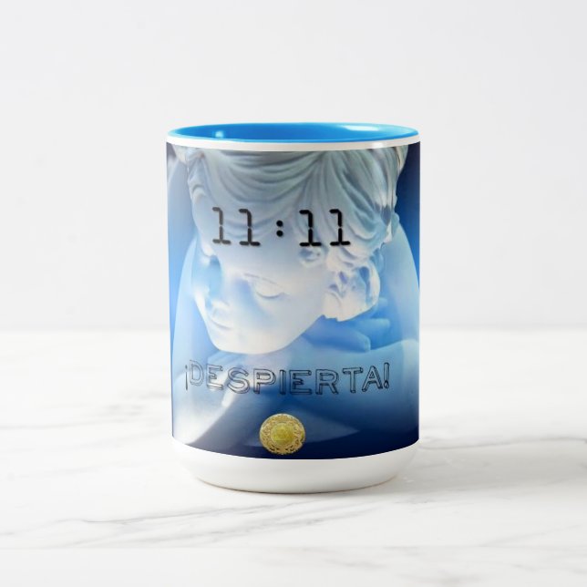 ENGELCHEN zerteilt Zweifarbige Tasse (Mittel)