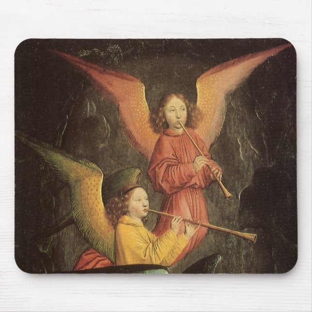 Engelchor von Simon Marmion, Kunst der Renaissance Mousepad (Vorne)