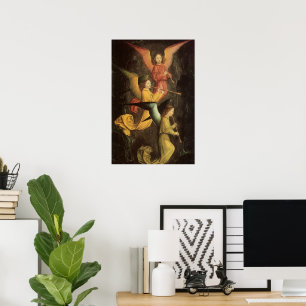 Engelchor von Simon Marmion, Renaissance-Kunst Poster