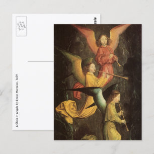 Engelchor von Simon Marmion, Renaissance-Kunst Postkarte