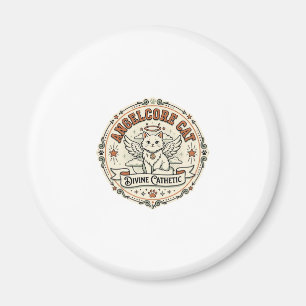 Engelcore-Katze Engelcore-Katze Vintage-Vektor-Art Magnet