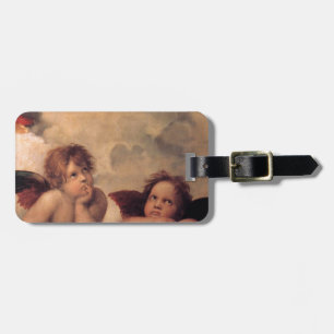 Engelglaube Raphael Vintages altes Gemälde Segen Gepäckanhänger