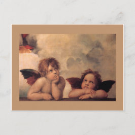 Engelglaube Raphael Vintages altes Gemälde Segen Postkarte