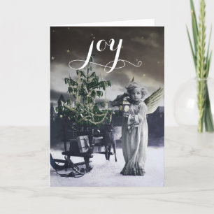 Engelhaftes Vintage italienisches Weihnachtskarte Feiertagskarte