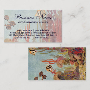 Engelhai in Korallen, alte tropische Fische im Oze Visitenkarte