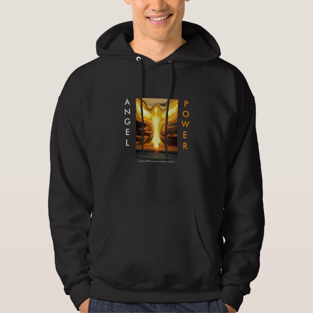 ENGELHOODIE: Engels-Power-Entwurf + Wörter Hoodie (Vorderseite)