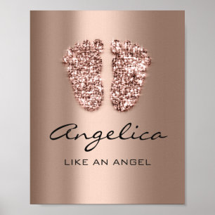 Engelica Name Bedeutung Neue Babynahrung Rose Gold Poster
