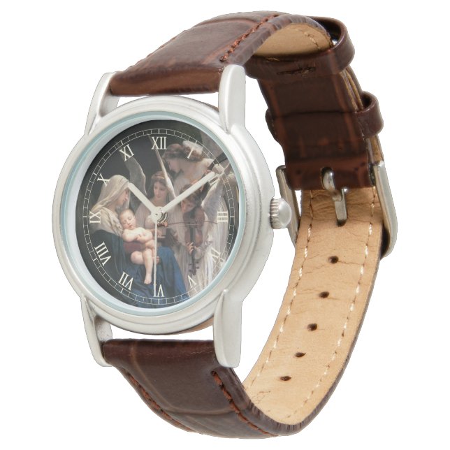 Engellied (1881) von Bouguereau Armbanduhr (Schrägansicht)