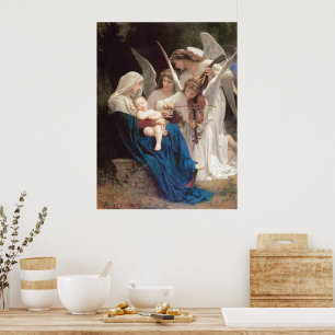 Engellied (1881) von Bouguereau Poster