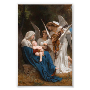 Engellied von William-Adolphe Bouguereau B Fotodruck