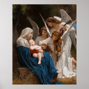 Engellied von William-Adolphe Bouguereau B Poster