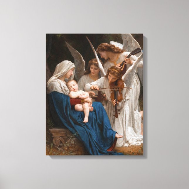 Engellied von William-Adolphe Bouguereau C Leinwanddruck (Vorderseite)