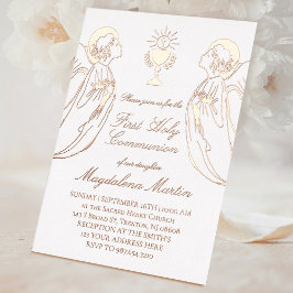 Engelpfeife Erste Heilige Kommunion Folieneinladung