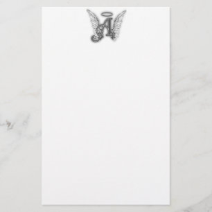 Engels-Alphabet ein Anfangsletzteres Wings Halo Briefpapier