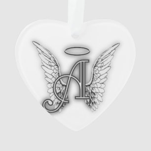 Engels-Alphabet ein Anfangsletzteres Wings Halo Ornament