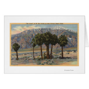 Engels-Ansicht Mt. San Jacinto durch Palmen