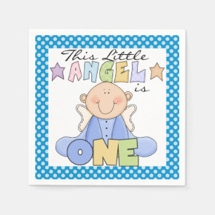 Engels-Baby-1. Geburtstags-Papierservietten Serviette