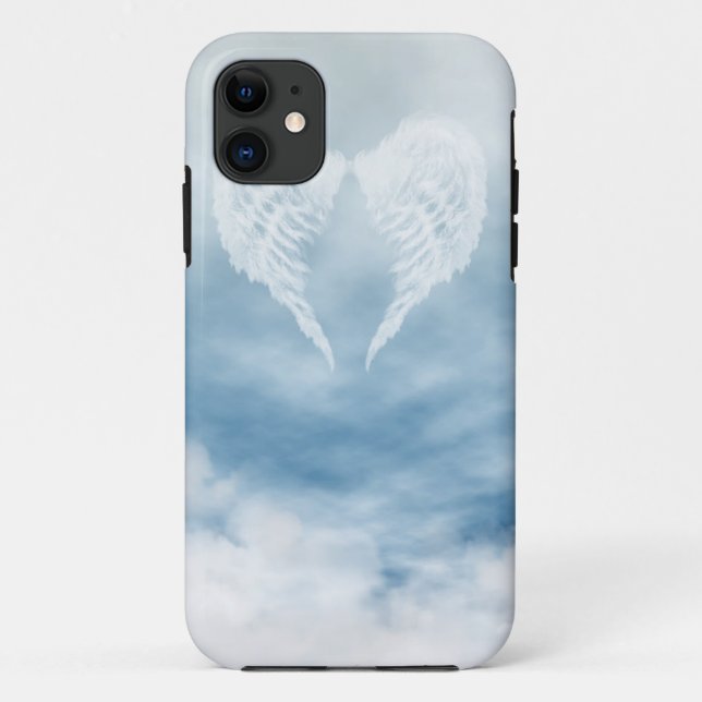 Engels-Flügel im bewölkten blauen Himmel Case-Mate iPhone Hülle (Rückseite)